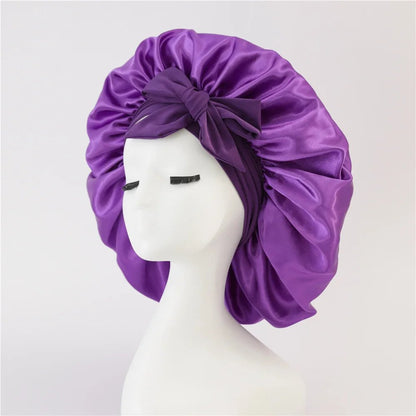 Hairporium Satin Bonnet Sleep Cap: Luxury Hair Care Satin Bonnet for Nighttime Protection
