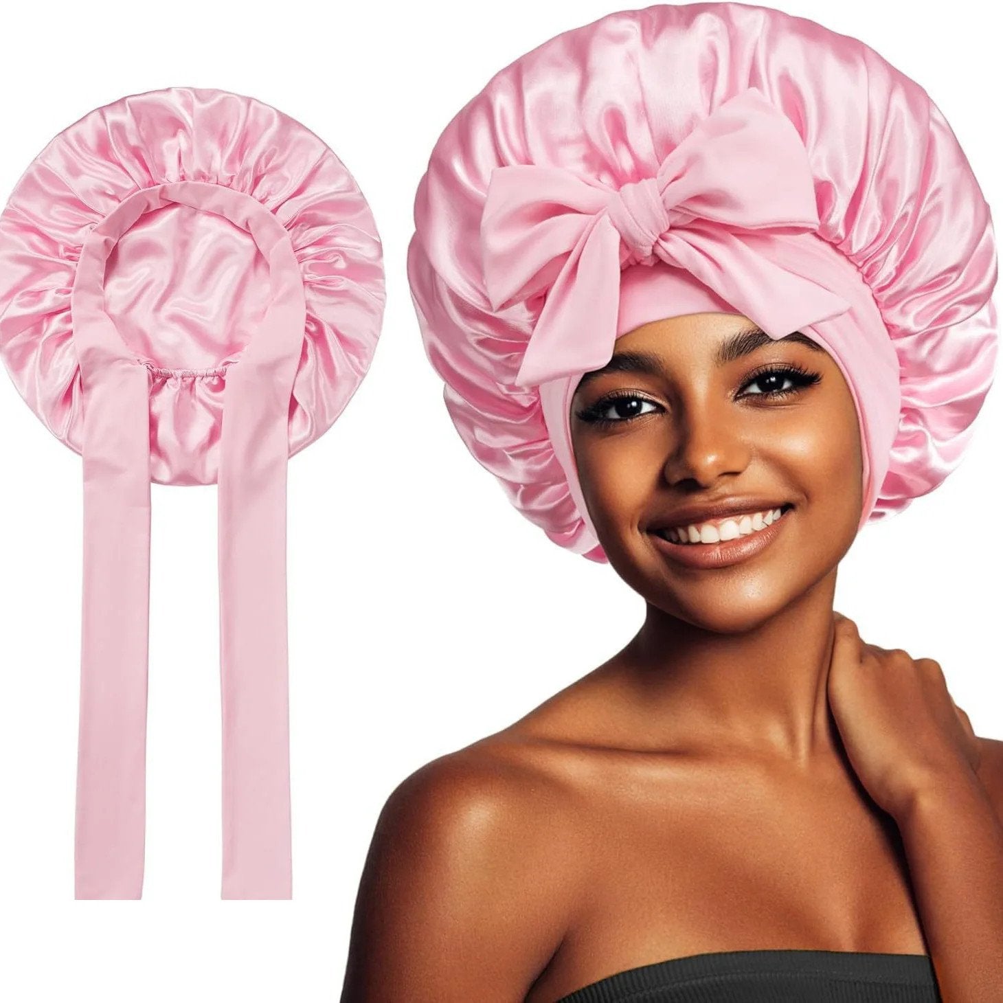 Hairporium Satin Bonnet Sleep Cap: Luxury Hair Care Satin Bonnet for Nighttime Protection