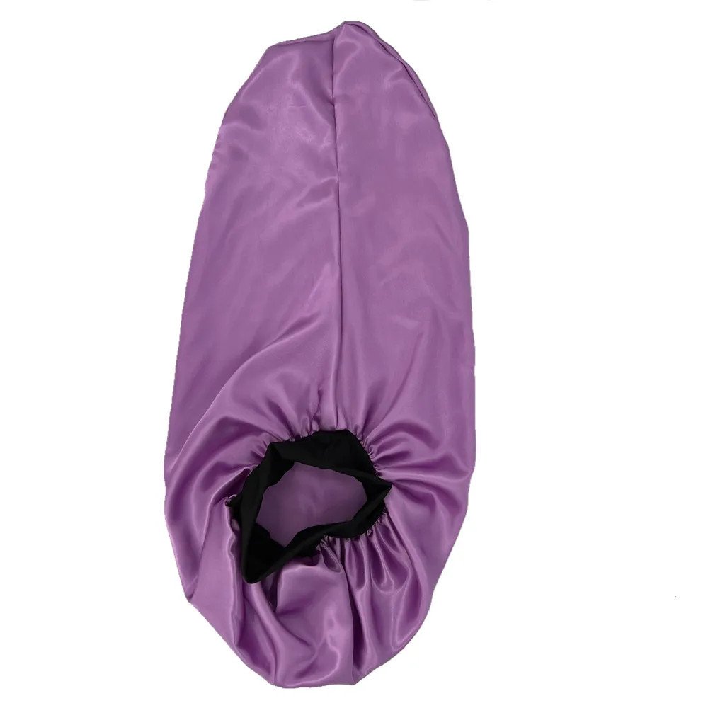 Hairporium Silky Long Bonnet: Solid Color Night Cap for Women's Overnight Hair Care