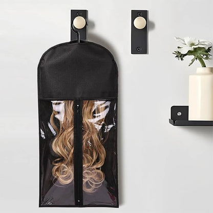 6pcs Long Hair Extensions Wig Storage Bag – Non-Woven Dust Proof Wigs Carrier Bags with Hanger for Home Salon Organizer