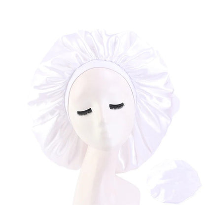 Hairporium Oversized Silky Satin Bonnet – Elegant Soft Night Cap for Women’s Hair Protection & Overnight Moisture Retention