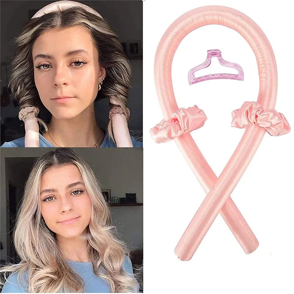 Hairporium Heatless Curling Rod Headband – Luxury Silk Ribbon Hair Rollers for Effortless Overnight Curls