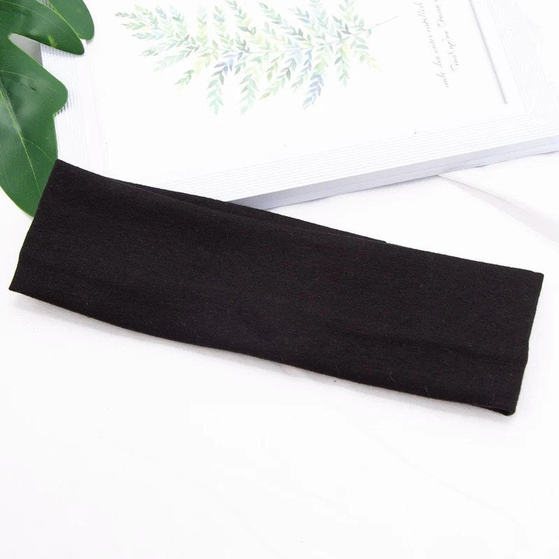 Hairporium Elastic Cotton Fashion Headbands – Soft Stretch Hair Bands for Fitness, Yoga, Makeup & Everyday Style