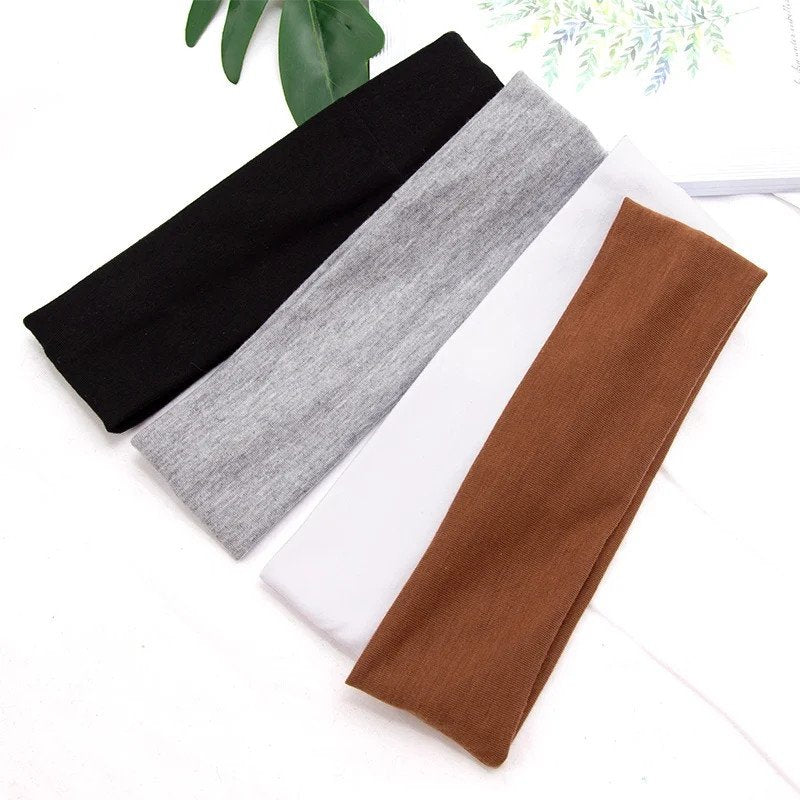 Hairporium Elastic Cotton Fashion Headbands – Soft Stretch Hair Bands for Fitness, Yoga, Makeup & Everyday Style