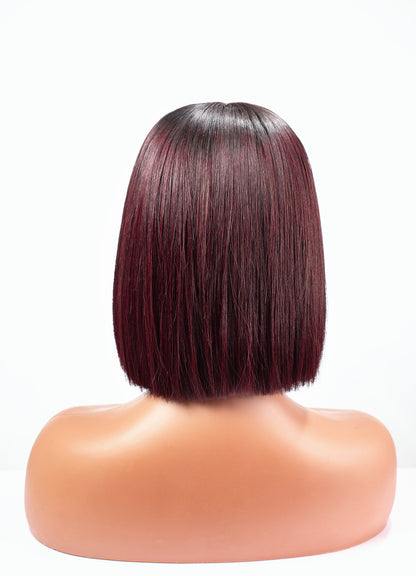 Hairporium Super Double Drawn Vietnamese Bone Straight Hair Wig - 100% Raw Virgin Hair, Glueless, Precut, Wear & Go, Blunt Cut Bob, Pre-Plucked, Transparent HD Lace Closure, 10-inch, Honey Brown 1B/30