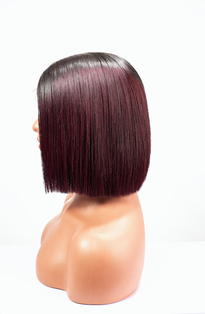Hairporium Super Double Drawn Vietnamese Bone Straight Hair Wig - 100% Raw Virgin Hair, Glueless, Precut, Wear & Go, Blunt Cut Bob, Pre-Plucked, Transparent HD Lace Closure, 10-inch, Honey Brown 1B/30