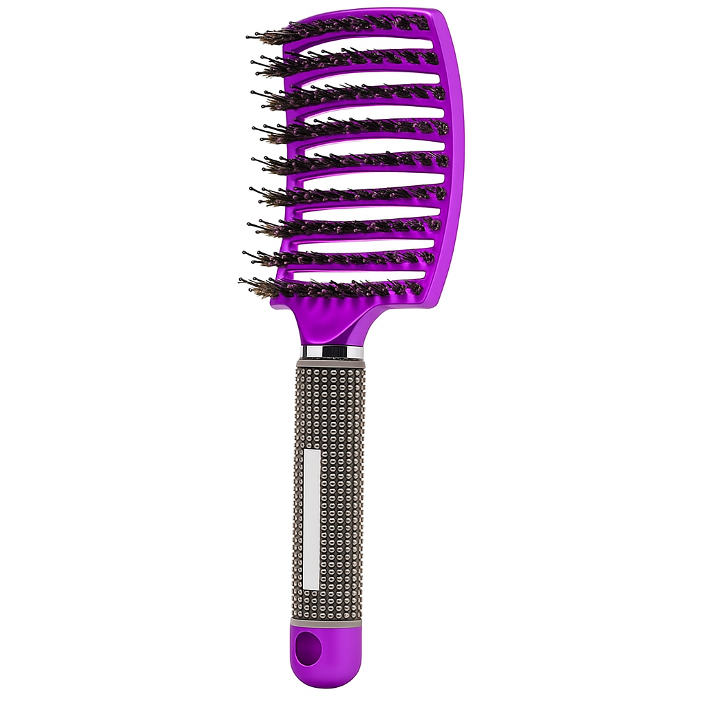 Hairporium Hair Brush & Detangling Comb – Bristle & Nylon Wet Massage Tool for Curly Hair