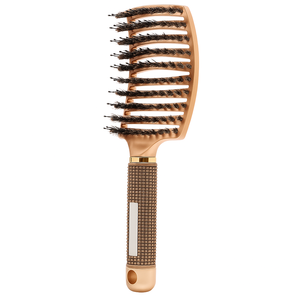 Hairporium Hair Brush & Detangling Comb – Bristle & Nylon Wet Massage Tool for Curly Hair